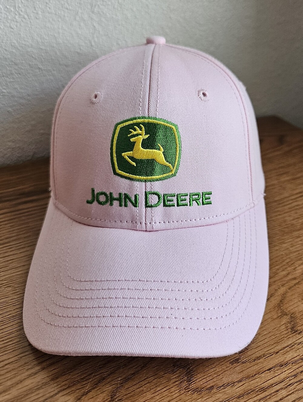 NWOT John Deere Pink Logo Baseball Cap Adult One Size Adjustable Hat Womens